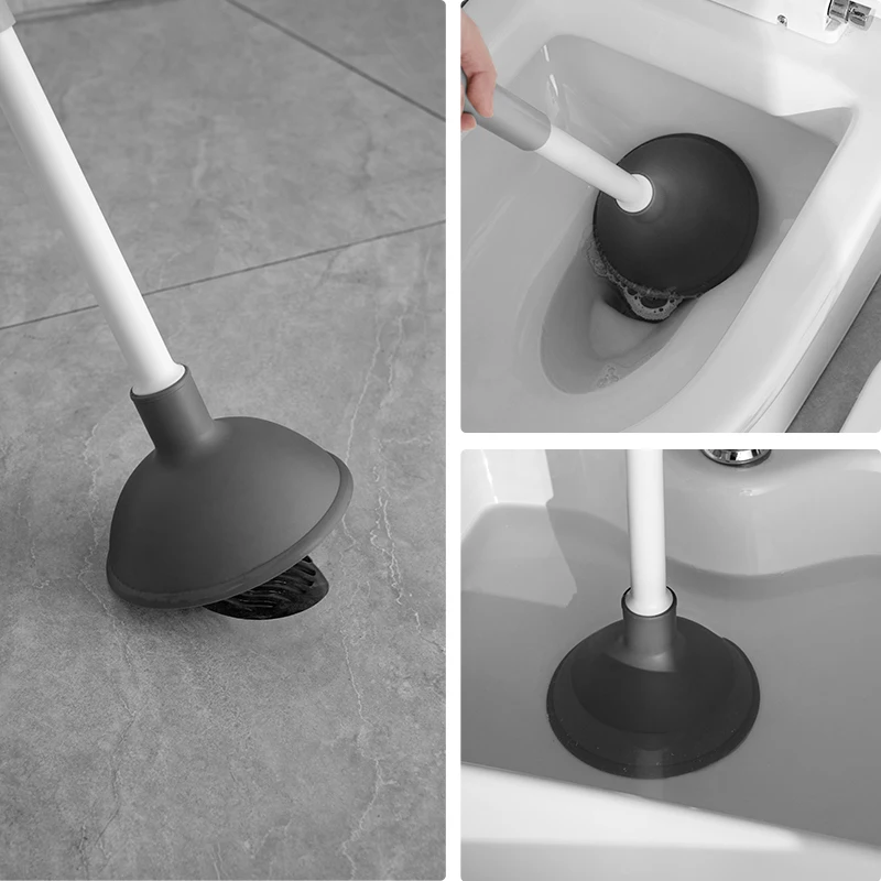 Jesun hot sale toilet brush manufacturers wall-mounted silikon toilet plunger and bowl brush combo holder set for bathroom