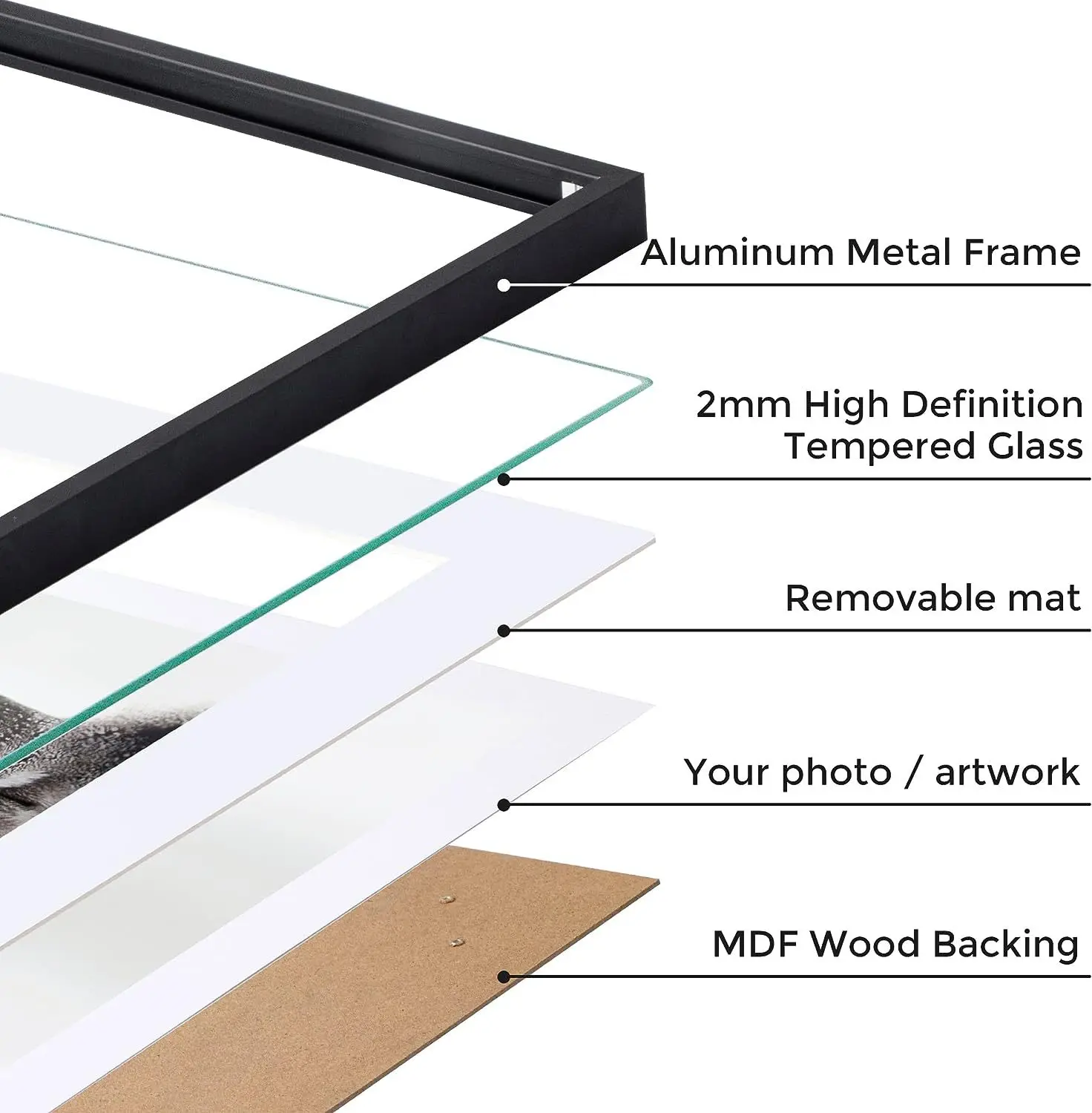 Aluminum alloy square thin narrow edge aluminum alloy picture frame picture frame wall hanging