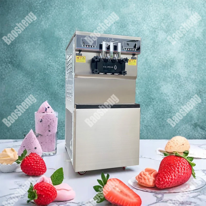 Factory Direct Shipping Small Ice Cream Machine Three Flavors Ice Cream Machine Soft Ice Cream