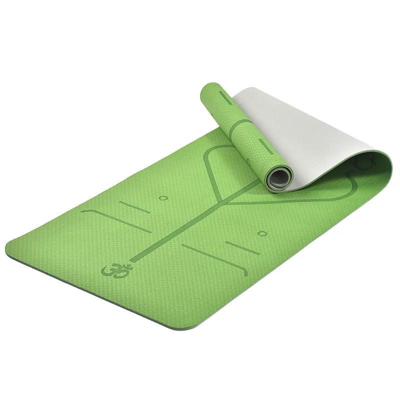 Popular High Quality 72'*24'*1/4 inch Big for Fitness Pilates Beige White Light Pink Double Color TPE Yoga mat