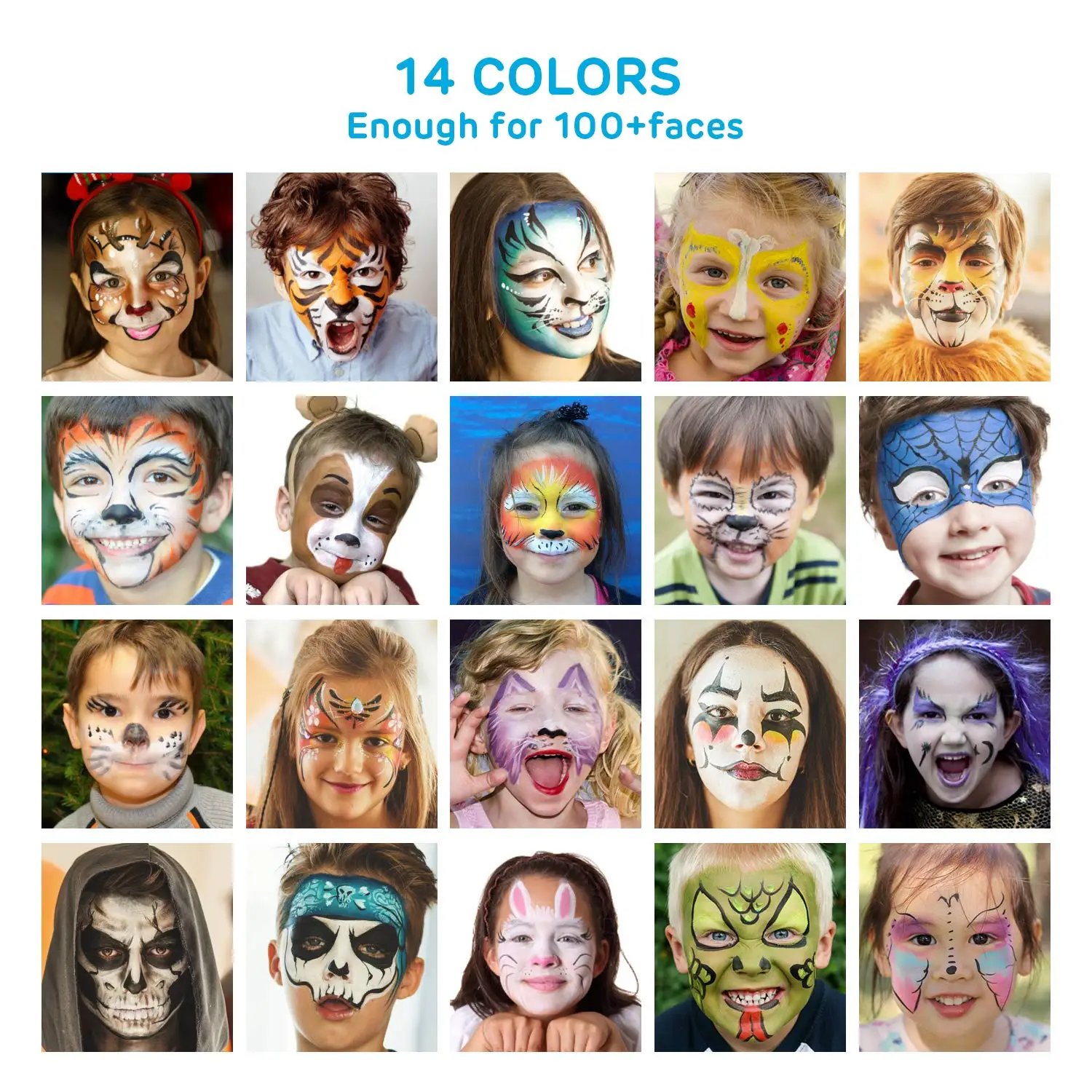 
Halloween Party Face Oil Painting Professional Body Makeup Tattoo Face Body Paint Oil Painting 