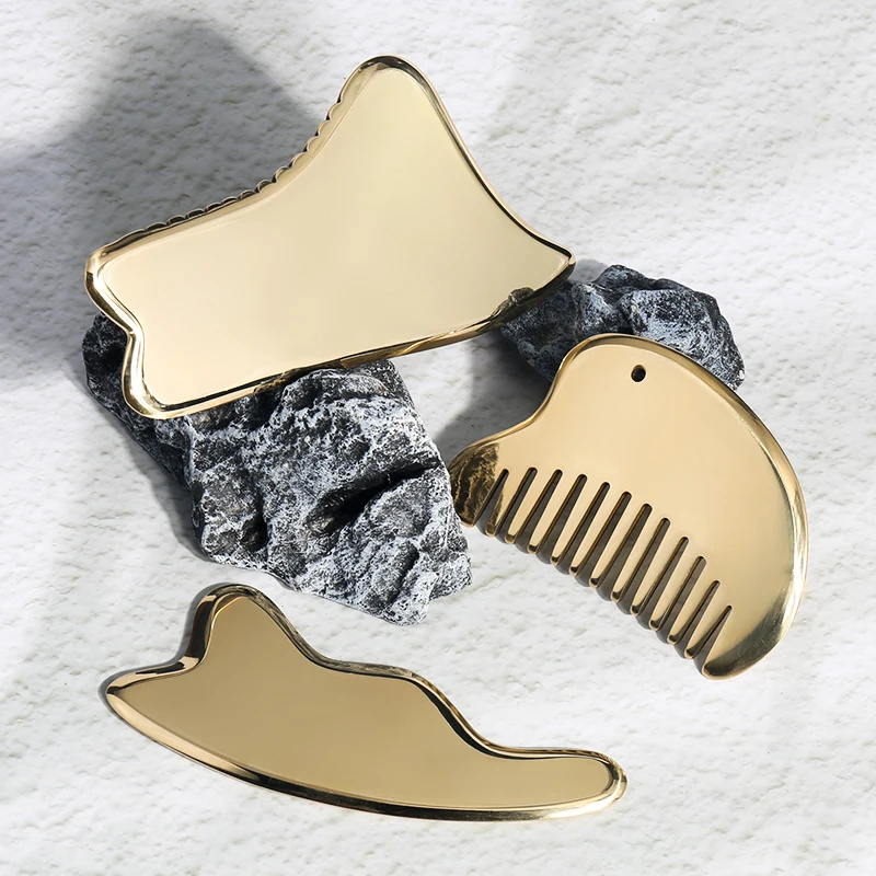 Metal massage tool Solid Brass Scraping Board Traditional Chinese medicine scrapping physiotherapy 100% Copper Guasha Tool