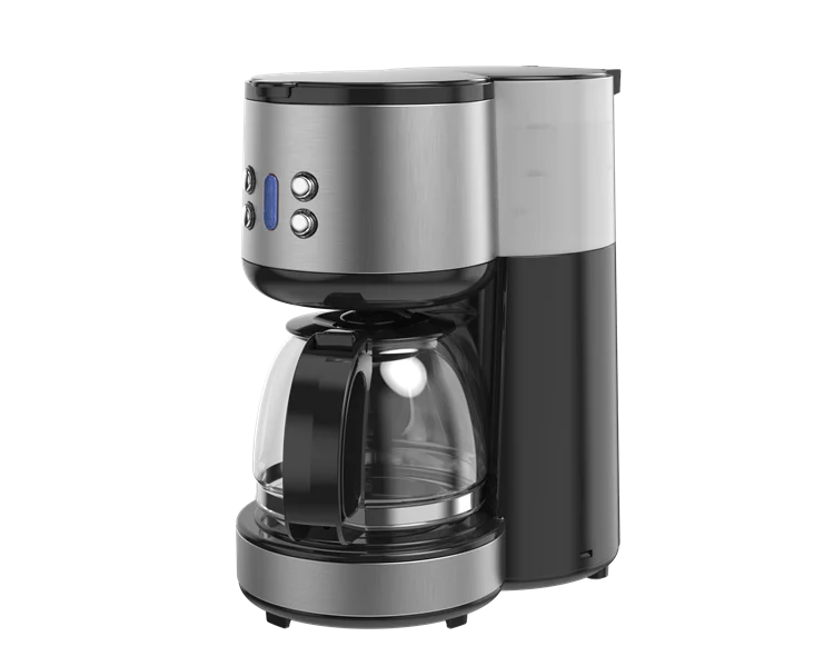 1000W Glass Carafe Coffee Machine  With Auto Shut Off And LCD Display