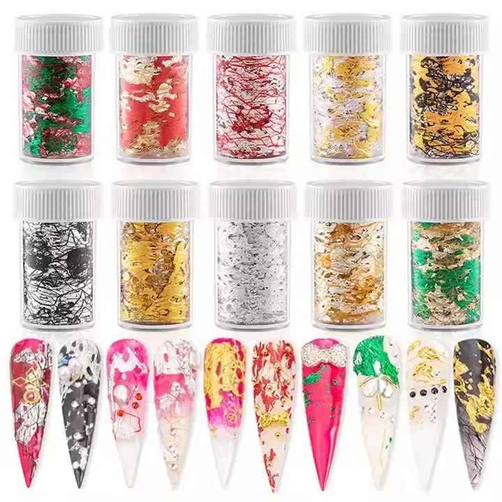 Destly New Glitter Line Nail Art Decal Wraps Slider Manicure DIY Decoration Aluminum Foils 3D Mesh Nail Foil
