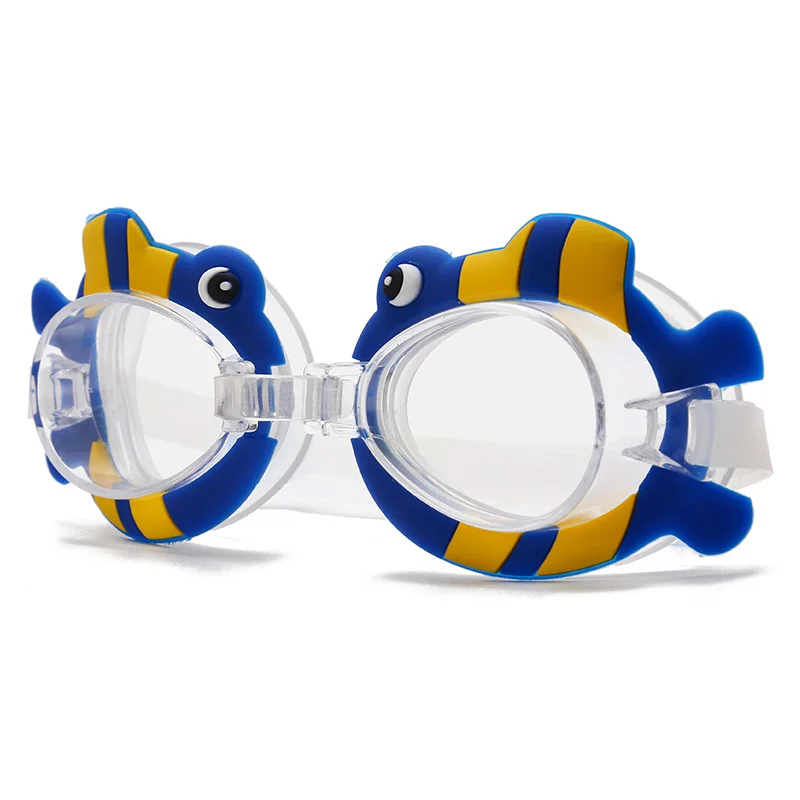 Cartoon New Shape For Kids  Funny Adjustable Nose Googles Silicone Swimming goggles