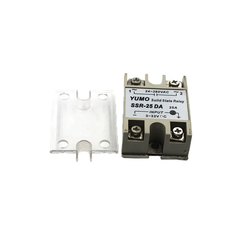 
SSR-25DA AC24-380V 25A Load current Solid State Relay DC to AC single phase ssr 