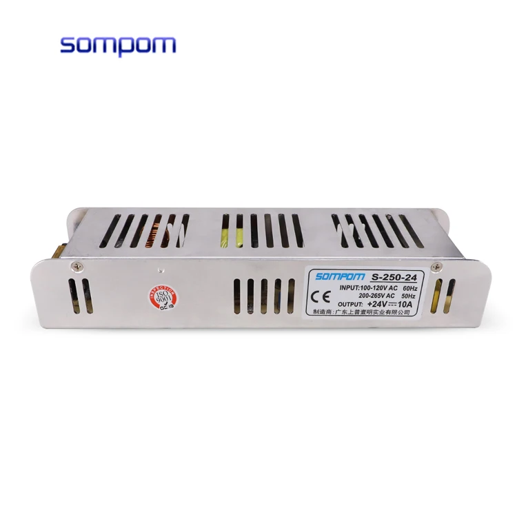 SOMPOM 110V 220V AC to DC 12V 20A Slim Led Lighting импульсный источник питания 12V 20Amp Светодиодная лента