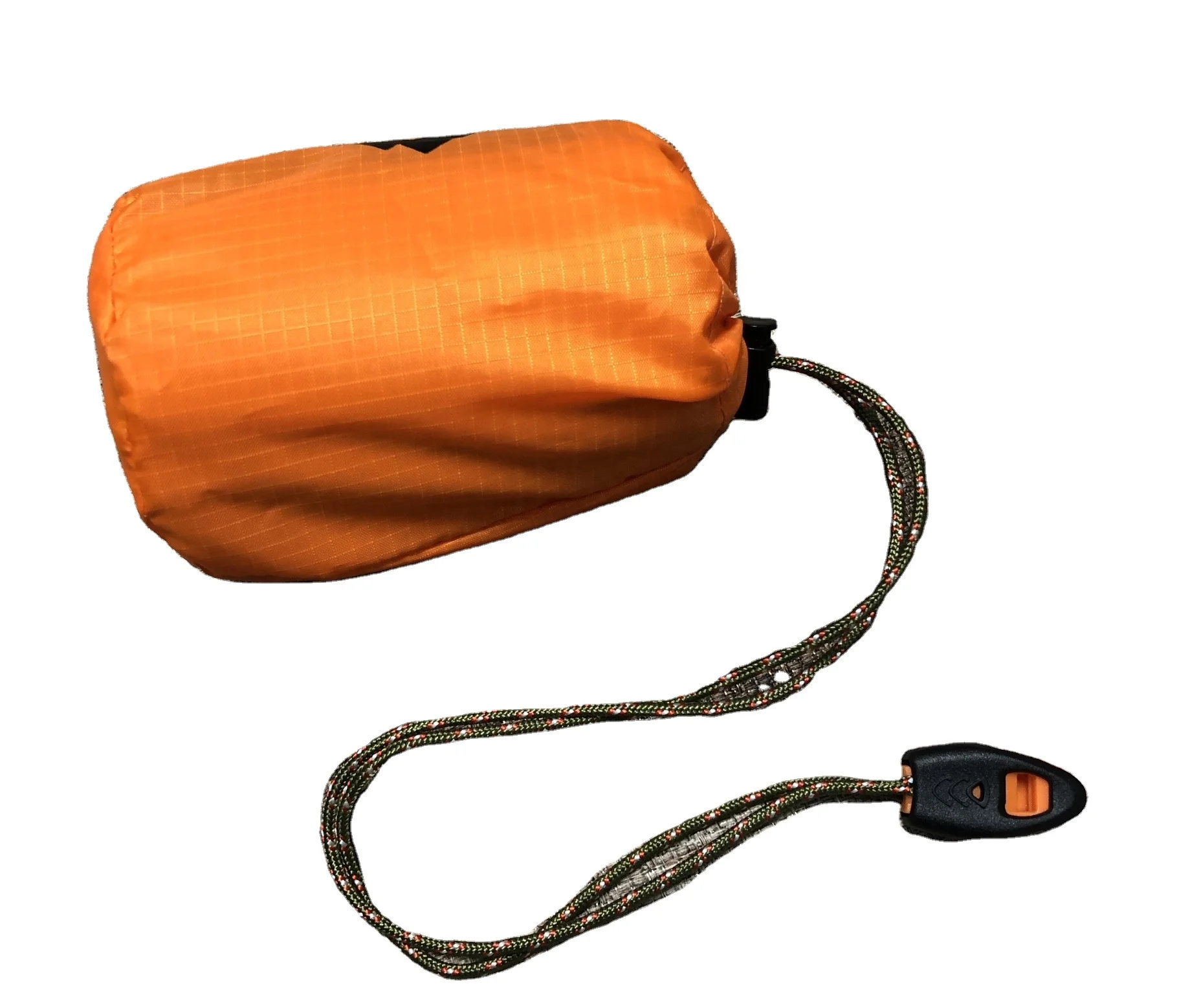Походный легкий оранжевый термоспальный Мешок Bivy Mylar для выживания на открытом воздухе, аварийный спальный мешок со свистком