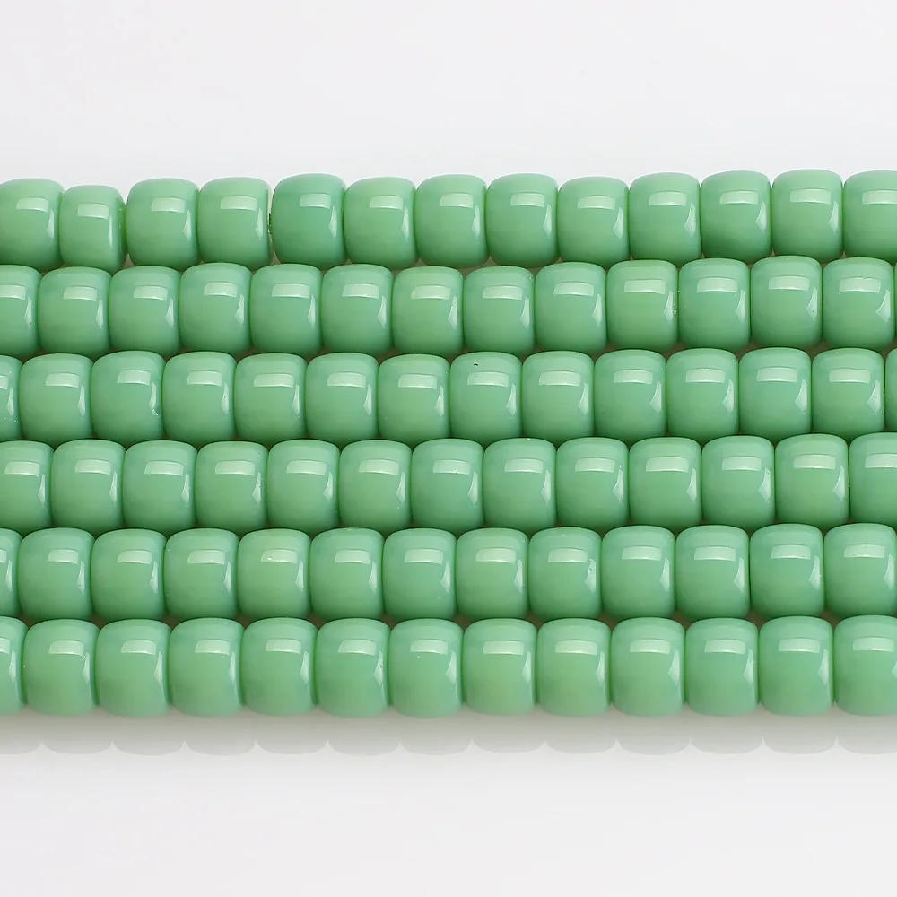 8x6mm Coloful Glass Crystal Beads Cylindrical Loose Spacer Beads For Jewelry Making Supplies DIY Charms Bracelet Necklace 15'