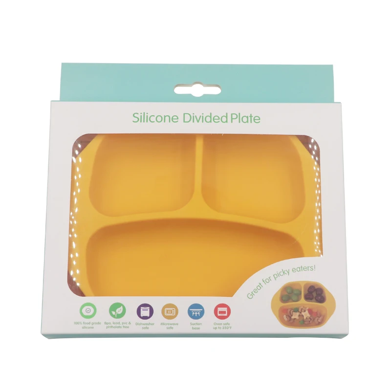 Monkey Custom Logo Silicone Reusable BPA Free Silicone Baby Plate Food Grade Silicone Plate