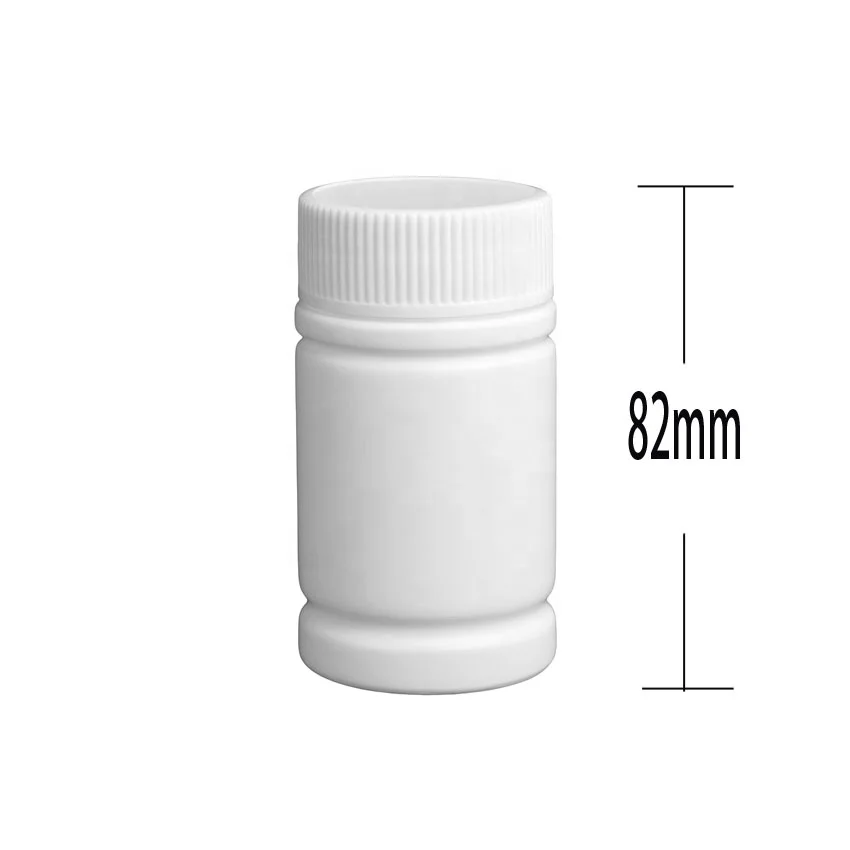80ml plastic pill bottle, pharmacy use white color bottle, plastic container for pills
