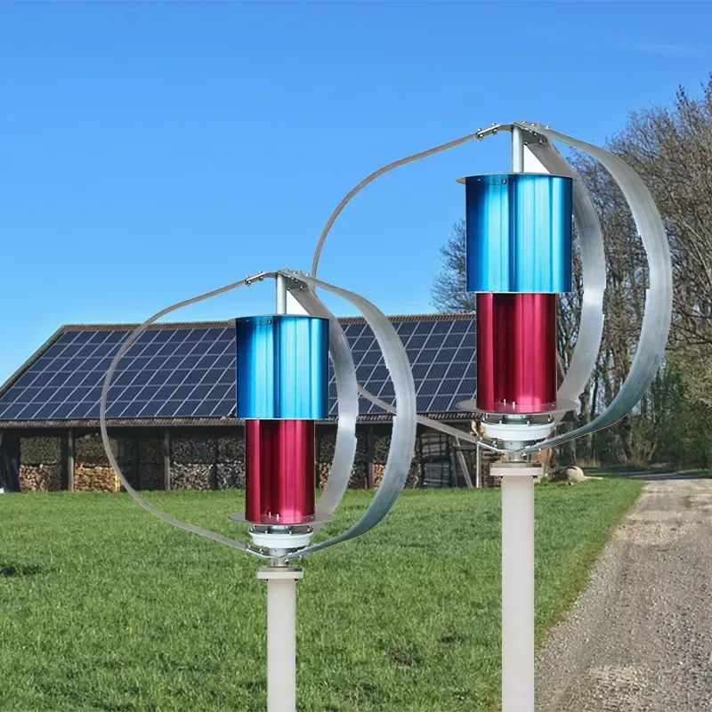 The wind generator replaces the wind belt wind with a hybrid inverter 5kw vertical power generation system