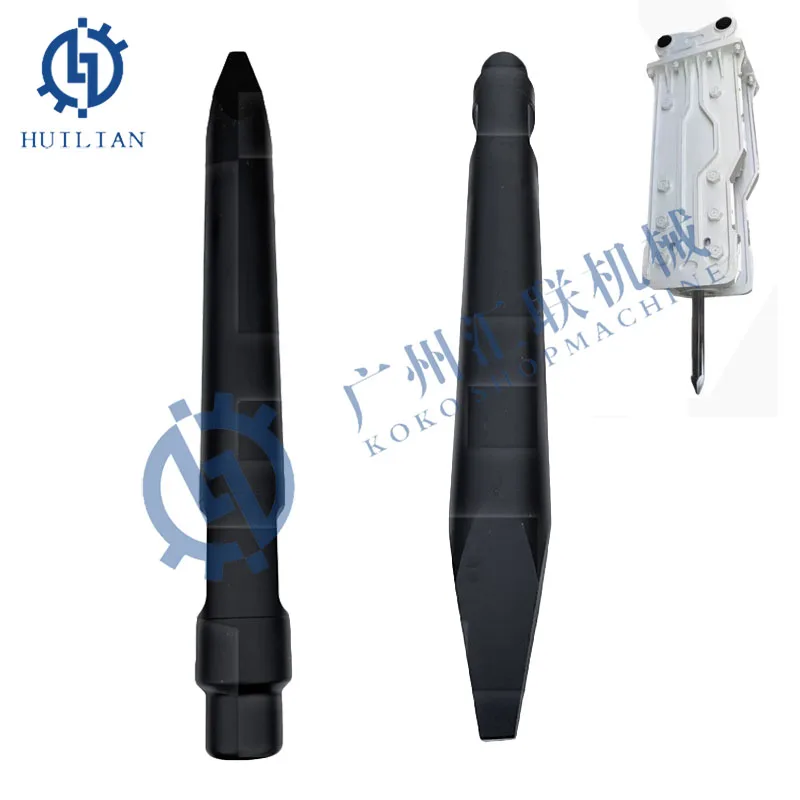 DMBS2300V S2200V Hydraulic Breaker Chisel S5000V S3600V S3000V Rock Breaker Tool Chisel Drill Bit for Hydraulic Hammer Parts