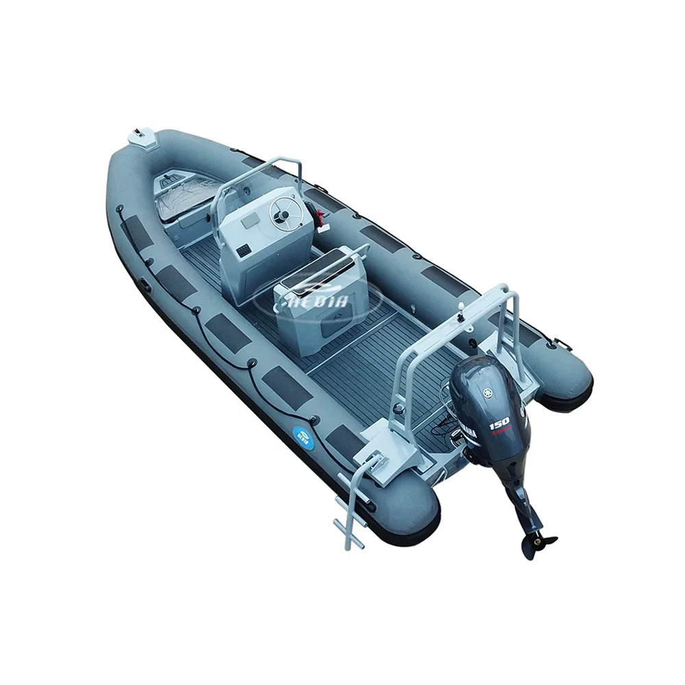 19 ft 580 centre console inflatable deep-v orca hypalon rescue motor boat