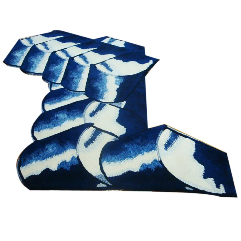 
Customized Irregular Shape Wool Nylon Visecose Bamboo Silk Hand Tufted Carpet 