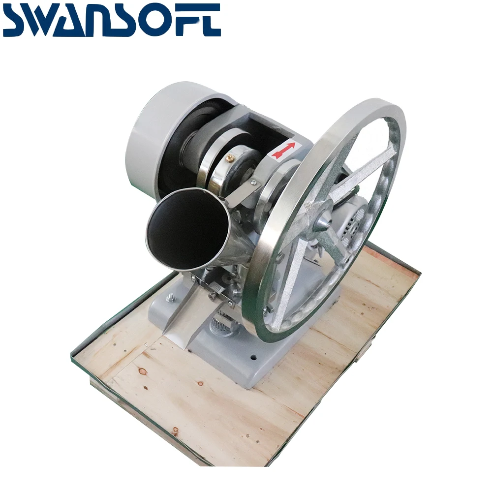 Swansoft лаборатории школьная однопуансонный таблеточный машин шлифовальный станок для тормозных планшет для проверки компрессии TDP-1.5T из алюминиевого сплава для таблетирования