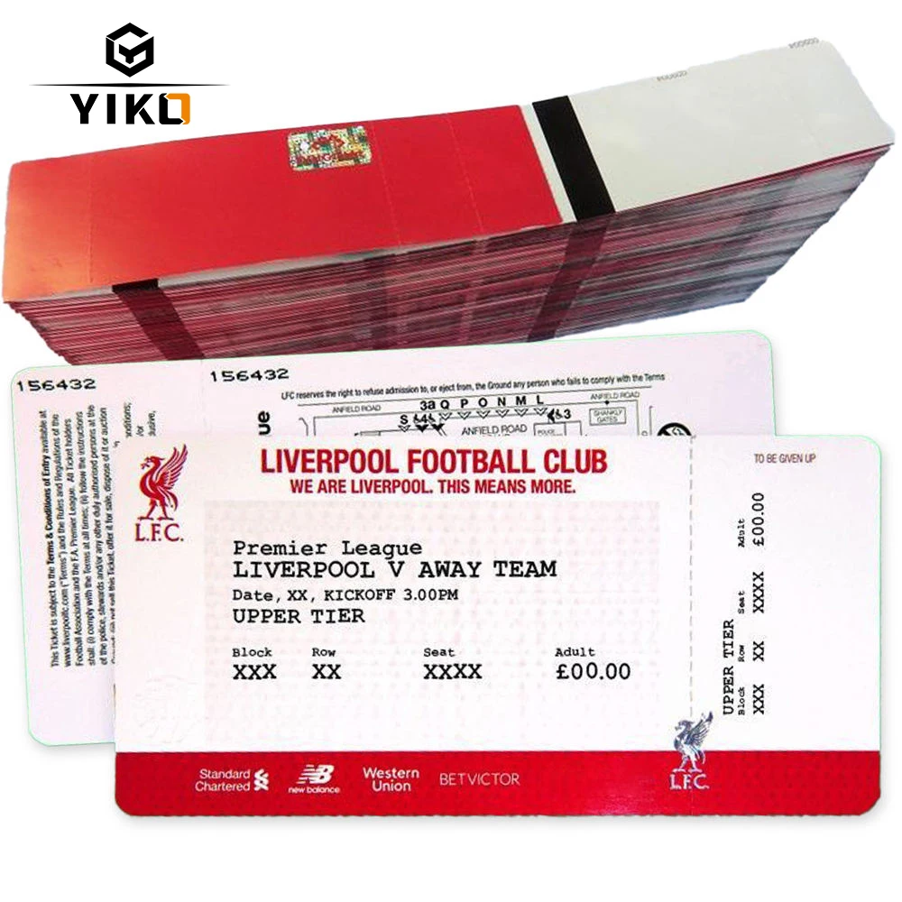 High Security Hologram Ticket Custom Printing Anti-counterfeit Positioning Holographic Hot Stamping Thermal Paper Event Tickets