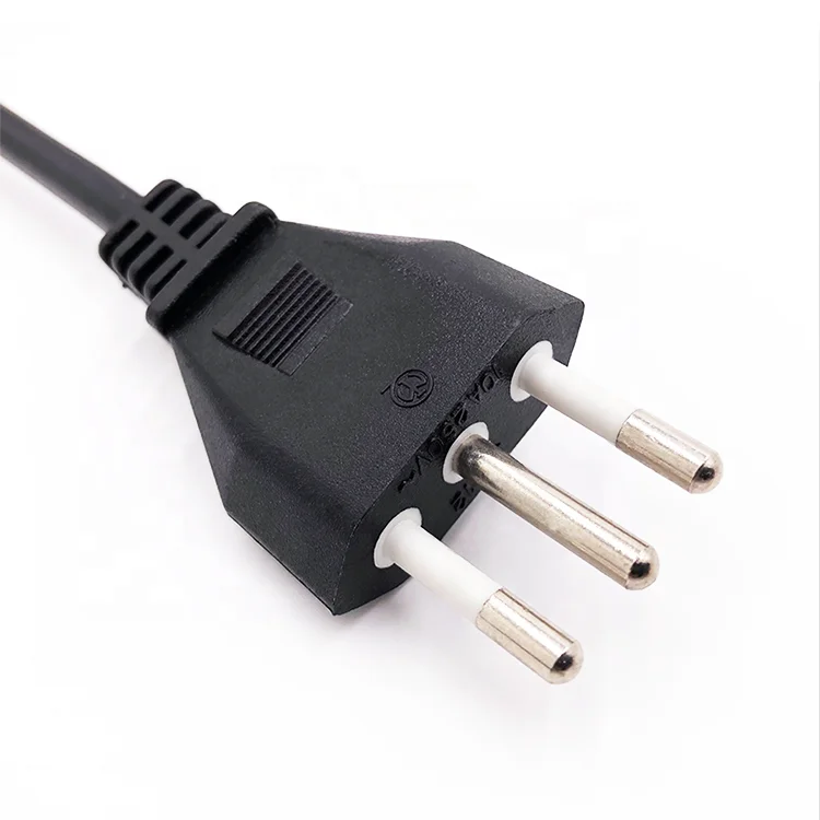 IMQ approved 10A 250V Italy 3 pin power cord electrical plug