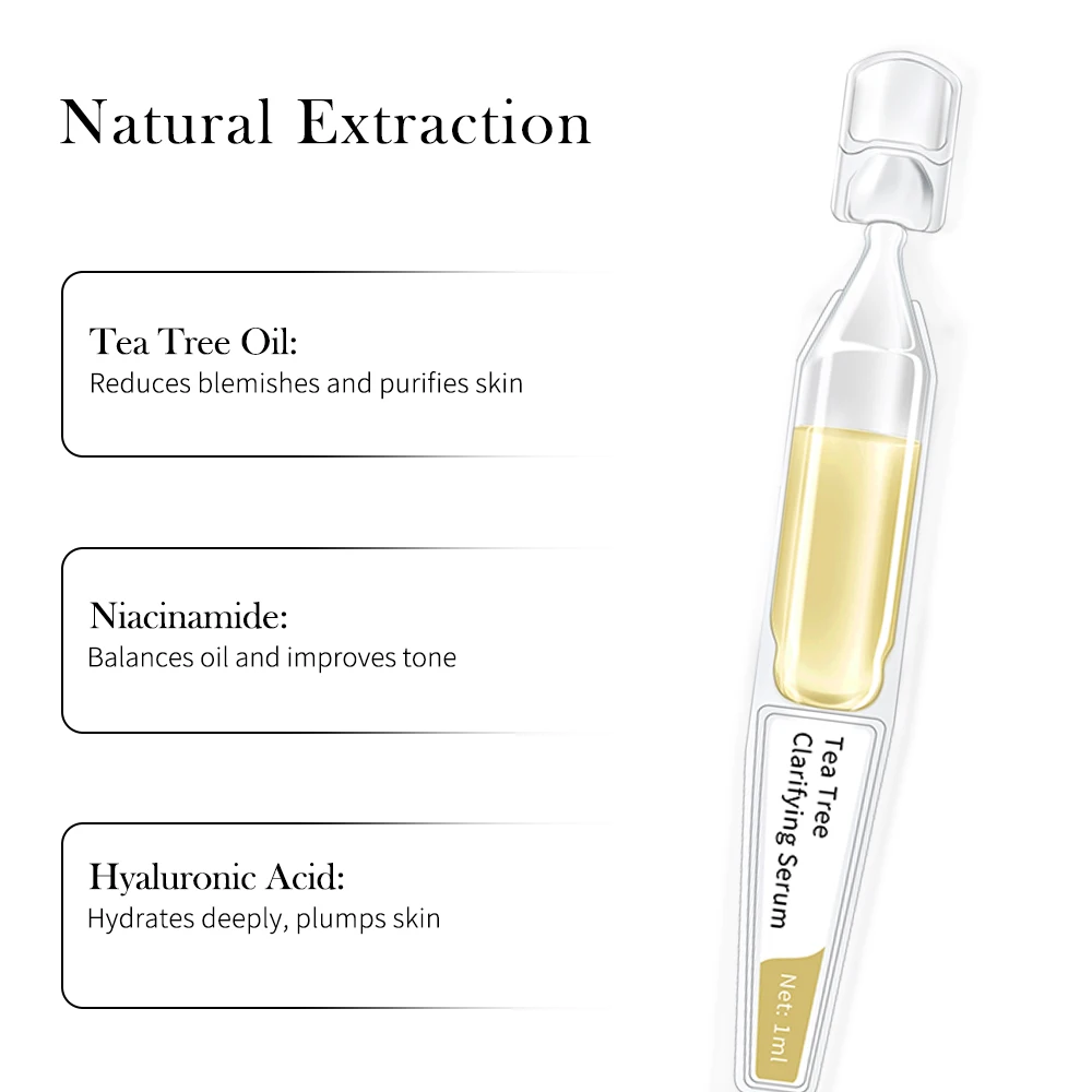 Tea Tree Purifying Niacinamide Brightening Hyaluronic Acid Balancing Face Serum For Acne-Prone Skin Krone Private Label