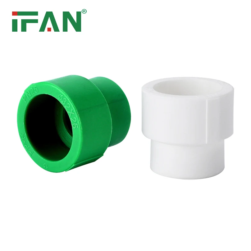 IFAN Factory Direct Sale PPR Green Reducer Socket 20-110mm PN25 PPR Fittings