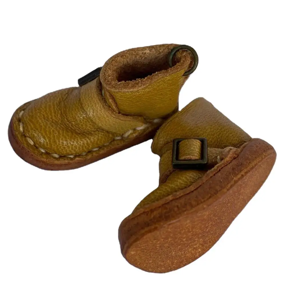 Factory Wholesale Free Customized Doll Boots for OB11 Blythe OB 24 Real Cow Leather Doll Shoes