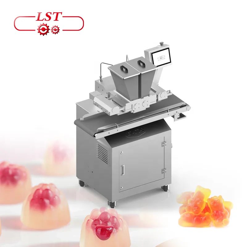 LST mini model candy depositing One-shot automatic center fill gummy machine