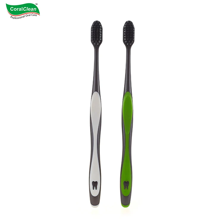 Enfresh Customized Oral Care Ultra Soft Charcoal Bristles Adult Toothbrush 2 Piece Pack