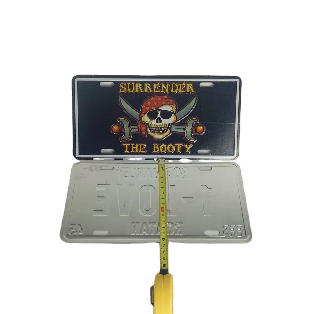 Latest Car Billboard Black Reflective Car Mini decoration car lisence plate