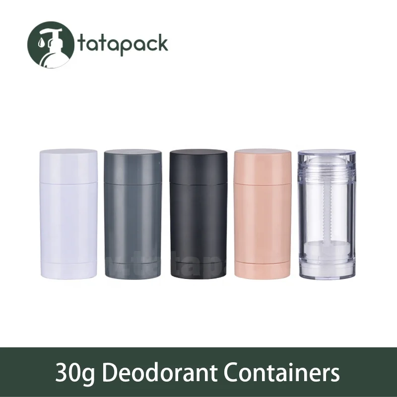 6g 15g 75ml plastic gel empty deodorant stick container 50ml 30ml cosmetic round twist up tubes packaging for deodorant stick