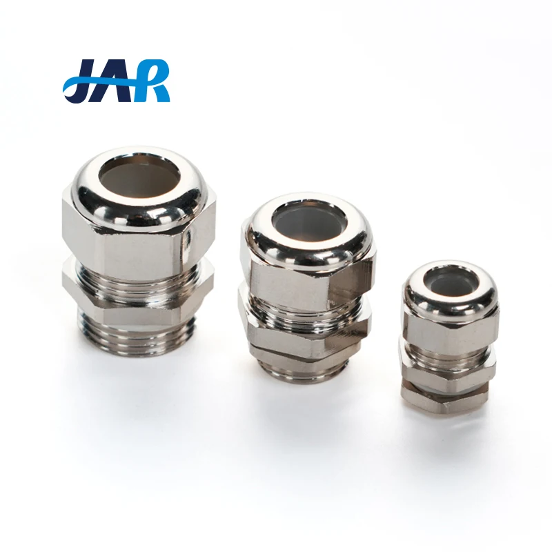 JAR High-Temp Metal IP68 Connector Brass M20*1.5 Cable Gland Waterproof Cable Entry with RoHS Certification PG & MG Type