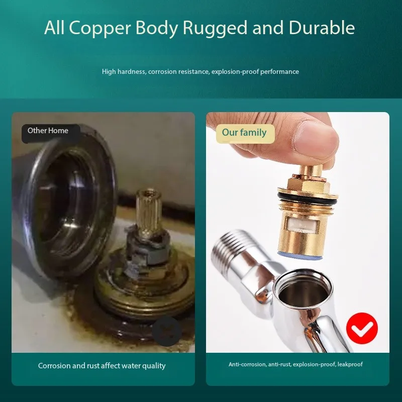 Faucet fittings copper fast open ceramic valve core hot and cold water shower faucet cartridge