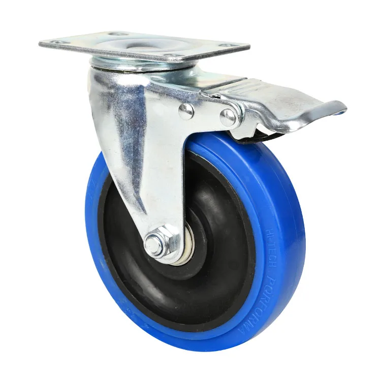 Top rated 4 inch medical tpr rubber silent swivel 100mm rubber caster wheel