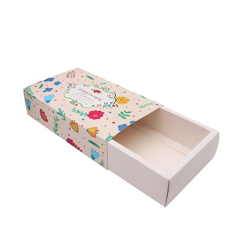 Customized folding color  drawer box customized black sugar rose ginger scented tea box
