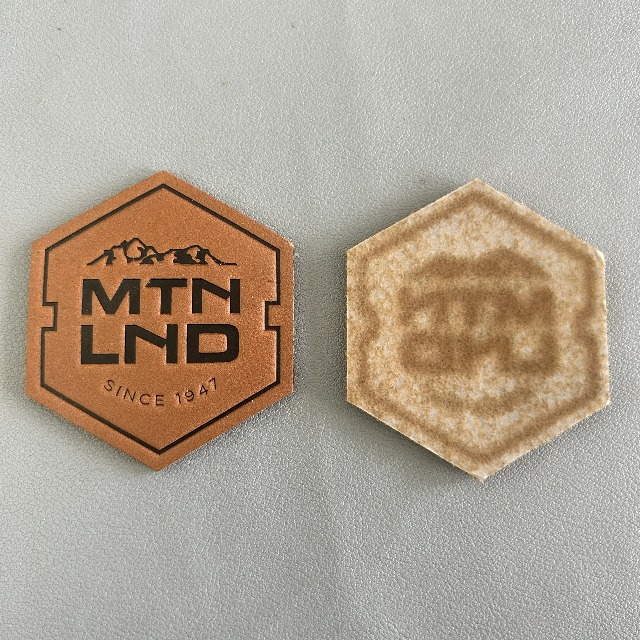 Fashion Laser Engraving Logo Customized leather patch For Caps And Garments And Hats