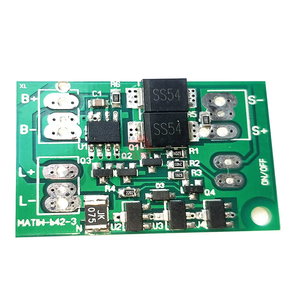 Солнечный контроллер, литиевая батарея, уличный ночник, светодиодный переключатель защиты от заряда и разряда, релейный модуль включения/выключения питания