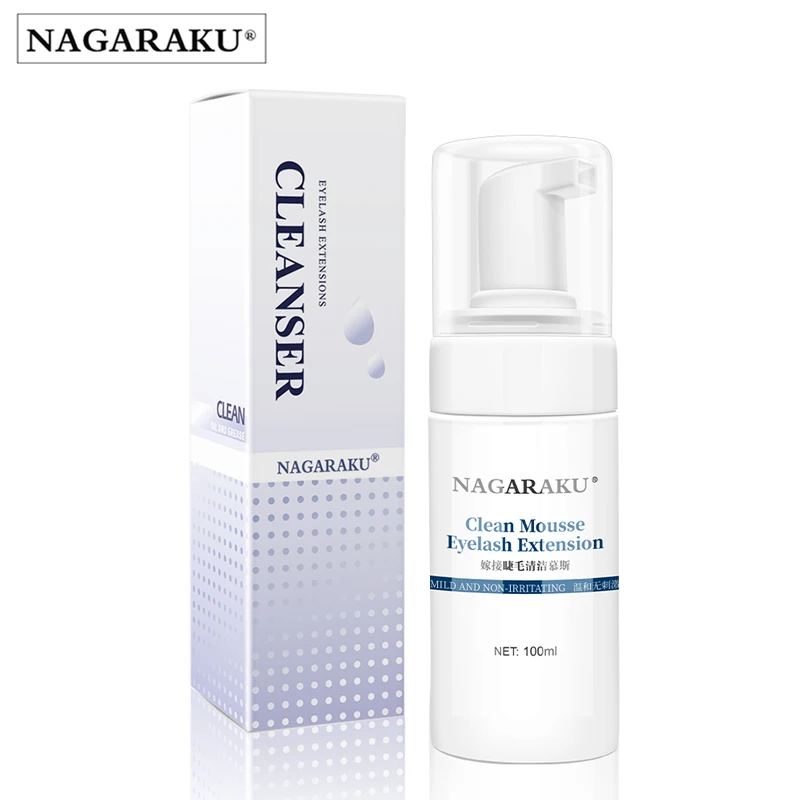 
NAGARAKU Eyelash Extension Cleansing Mousse Shampoo Foam Pro Eyelashes Cleaner Bubble Non-irritation Gentle Fast Clean 