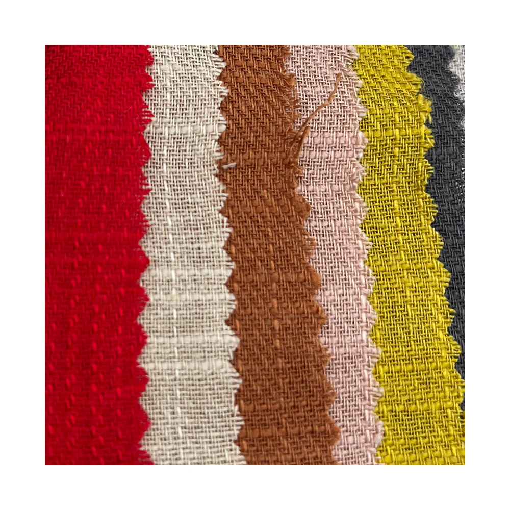 XINHE In Stock High quality 20% linen 80% viscose twill slub linen for bed linen sets fabric