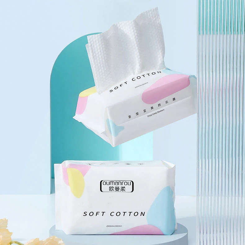 Сжатое полотенце для лица оптовая продажа карманная ткань уход за кожей ребенка мягкая одноразовая бумага ухода