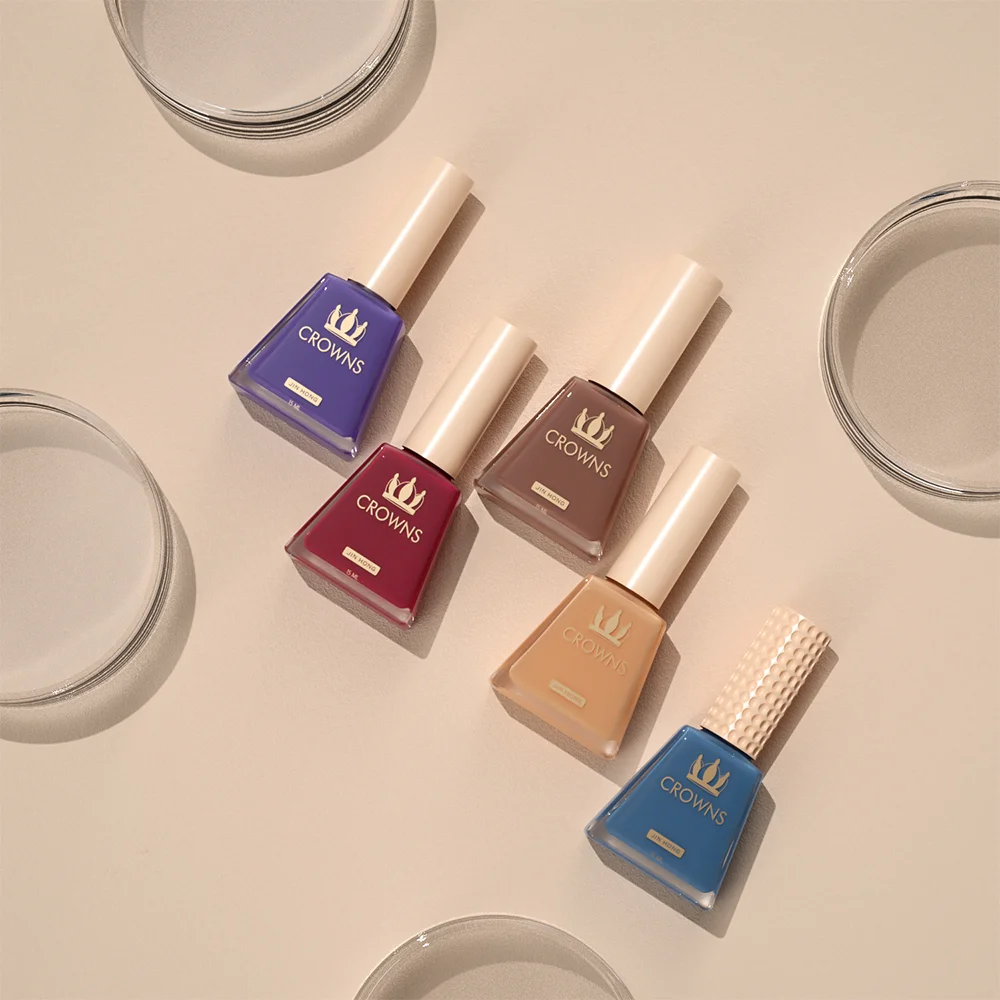 16ml flat shape soak off clear uv led gel set glass empty nail polish bottle with brush