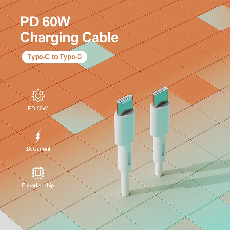 Горячая продажа PD 60W кабель для быстрой зарядки Компьютерные Кабели USB C к Type кабели передачи данных