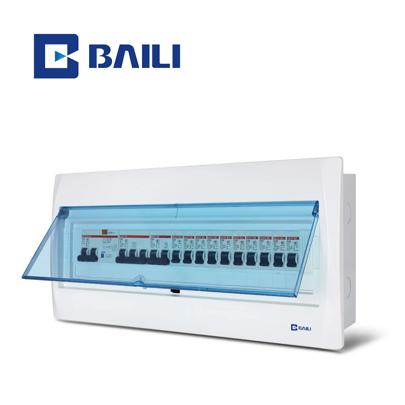 BAILI Hot-Selling GS Series 21way 0.8 Mm Metal Box Plastic Cover Low-voltage protection MCB Distribution Box