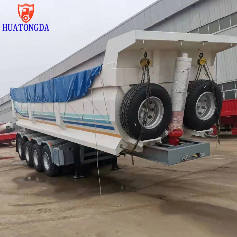 Hydraulic 3 Axle Tipper Semi Trailer 70 Ton Dump Trailer for Sale