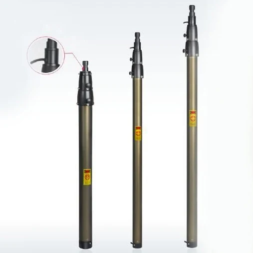 Self locked Telescopic mast aluminum light weight pneumatic light tower masts pole