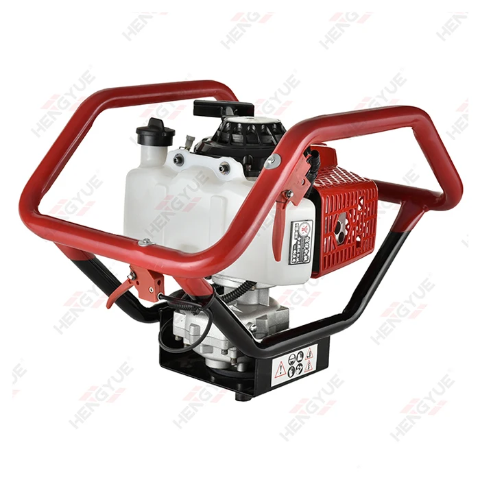 
1 or 2 persons operate way 68cc gasoline engine power earth auger drill 