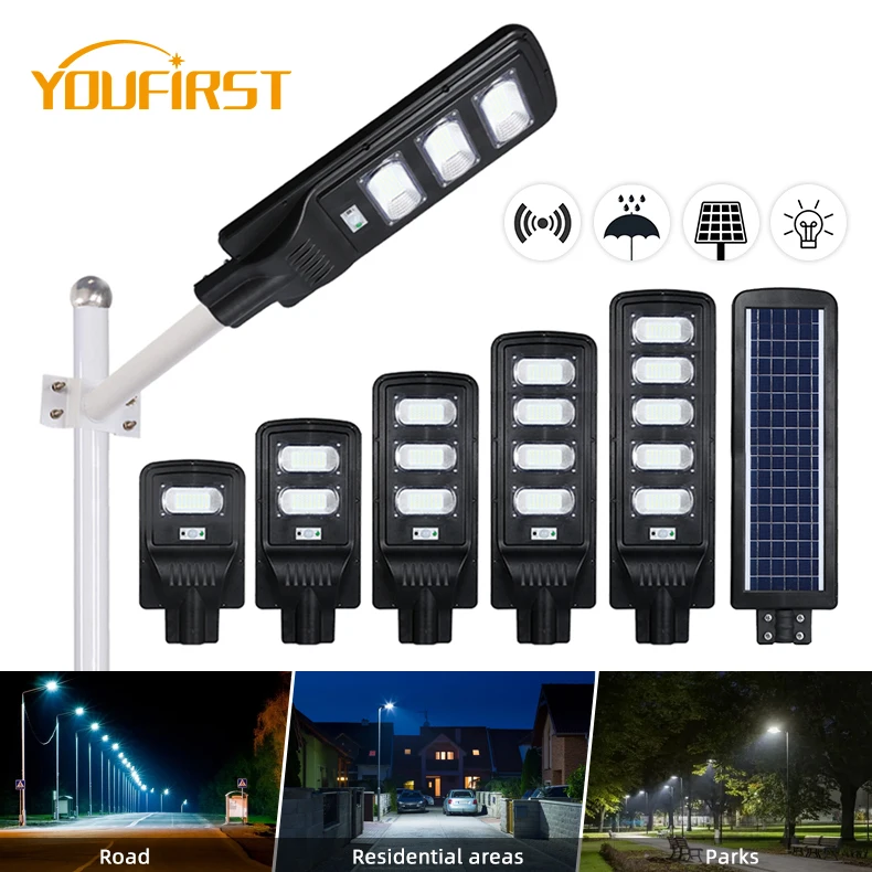 Factory Supply Cheap Price Photocell Lamp P65 Waterproof Outdoor 30 60 90 120 150 W Integrated All In One Led Solar Street Light