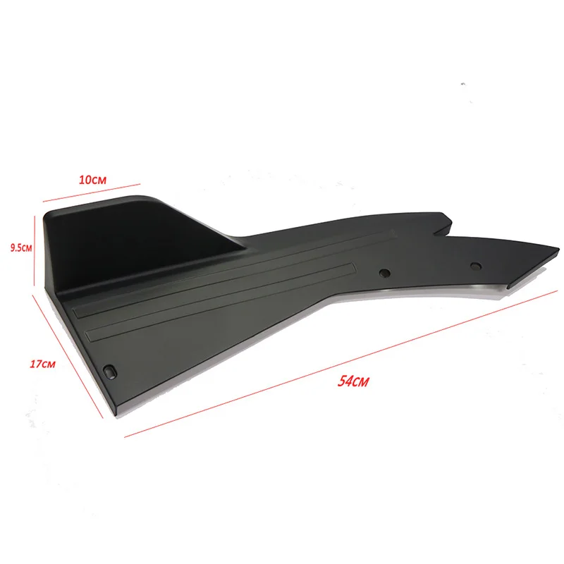 2pcs Carbon Black /Bright BK Car Bumper Spoiler Rear Lip Angle Splitter Diffuser Winglet Anti-crash modified Car Body Side Skirt