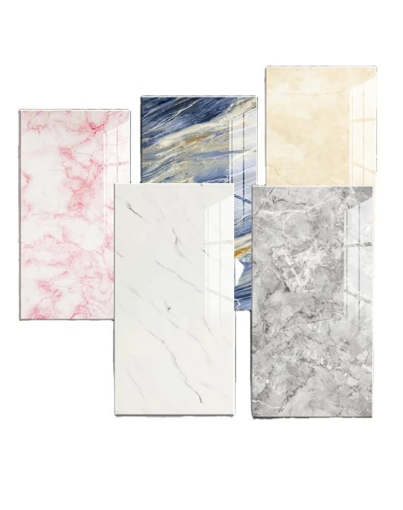 Marble SPT wall sticker for inner wall decor self adhesive glossy pvc coating wall panel
