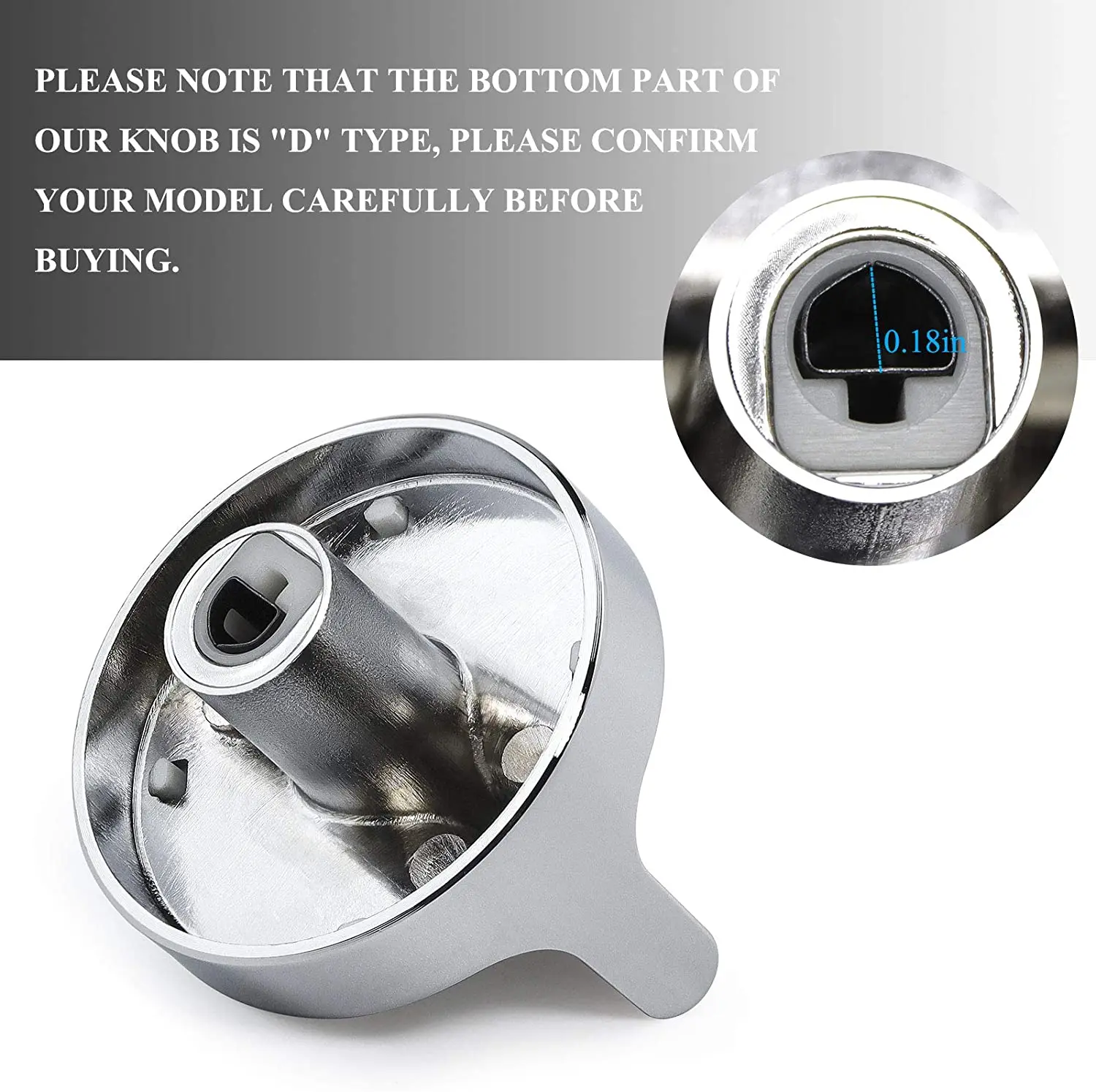 Stainless steel stove control knob (5 PCS) compatible with Whirlpool gas hob/oven replacement