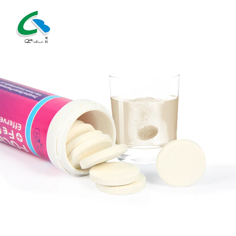 Anti-Cancer Vitamin C + Fe Folic Acid Effervescent Tablets for Pregnant Anti Miscarriage Women Nutrient Supplement