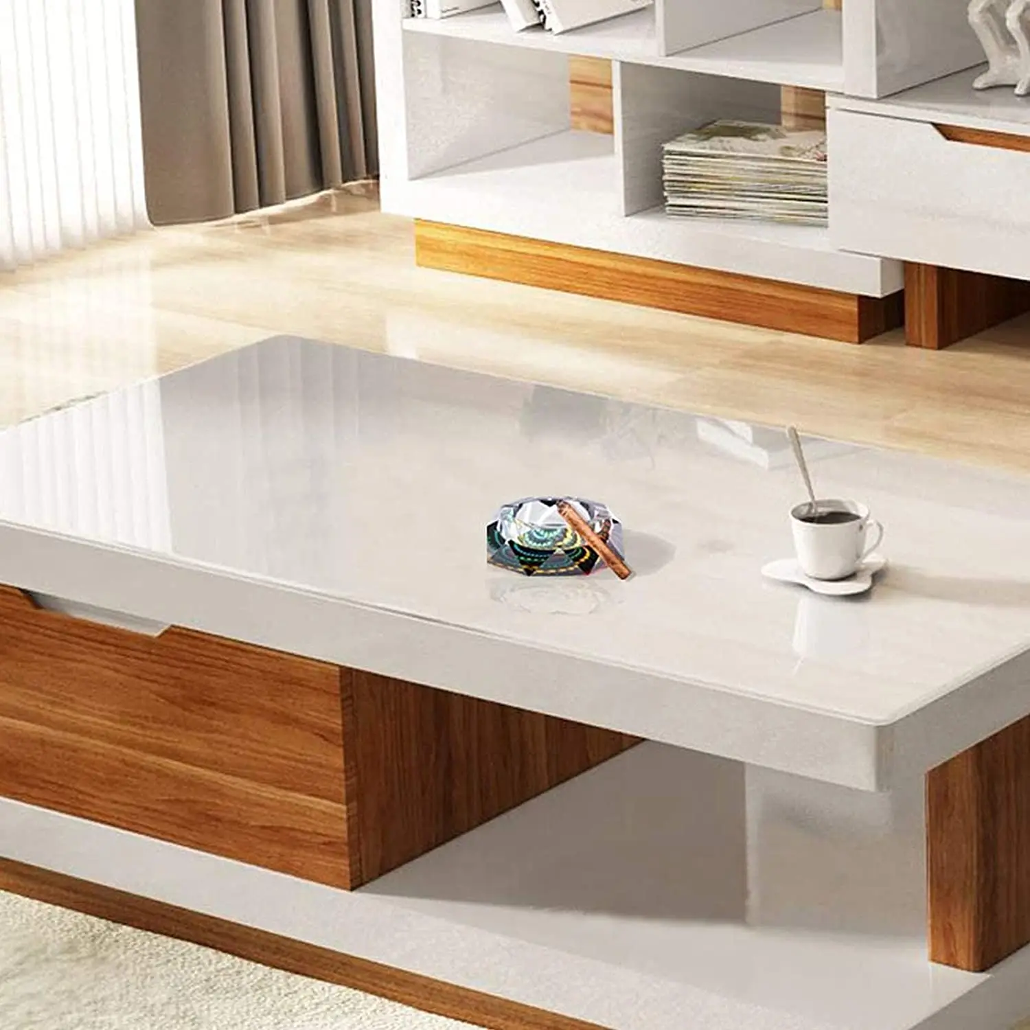 Case-Creative Crystal Cigarette Ashtray for Indoor or Outdoor ,Use Ash Holder for Smokers